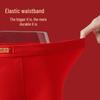 Langsha Men's Lucky Red Plus Size Cotton Antibacterial Boxer Briefs 3-Pack