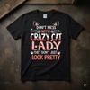 Crazy Cat Lady Funny Kitten Retro Pet Lover Gift Graphic Unisex T-shirt