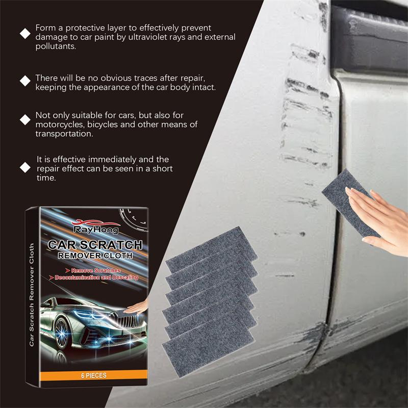 6Pcs Nanosparkle Cloth Car Scratch Remover Repair Nano Sparkle Cloth Magic Cloth Scratch Remover Cleaning For Vehicles