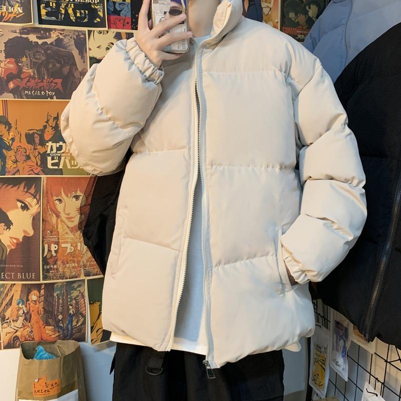 2022 Winter Neue männer Einfarbig Stehen Kragen Verdickt Brot Anzug Koreanische Jugend Mode Lässig Baumwolle Strickjacke Jacke