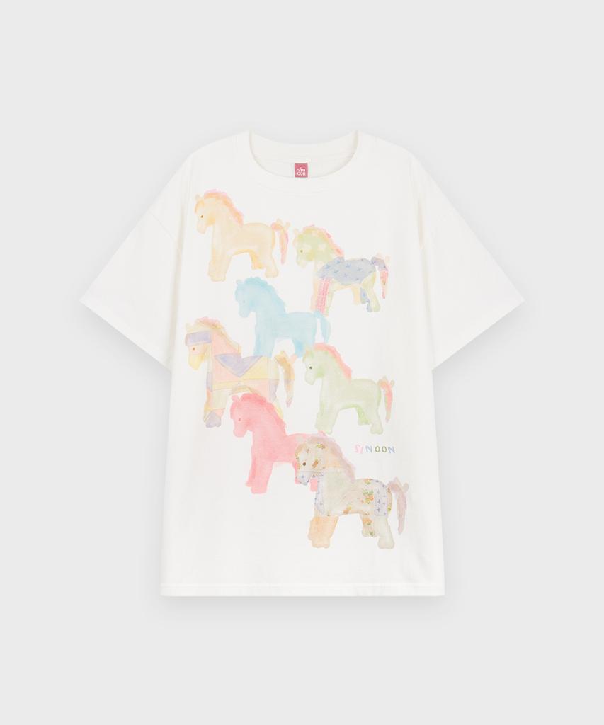 SINOON Tiny Ponies T-Shirt (Ivory)
