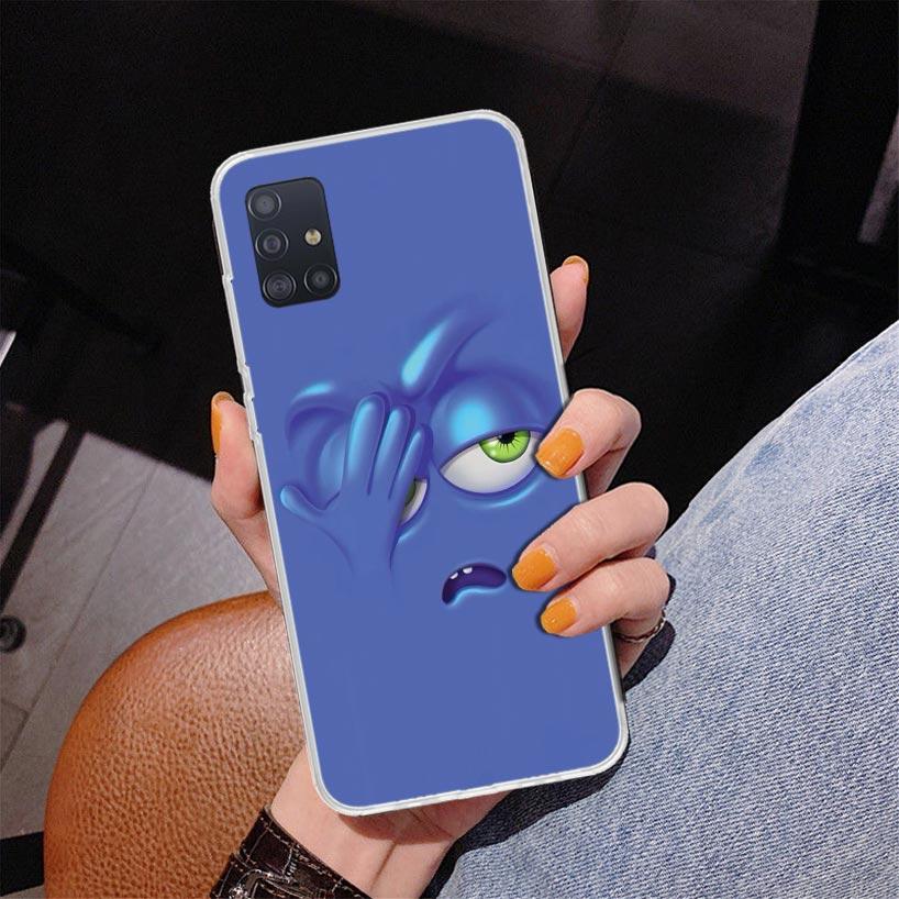 Funny Face Phone Case For Samsung Galaxy A52 A32 A22 A12 A51 A31 A50S A30S A20S A10S Note 20 Ultra 10 Plus S10 A72 A71 Galaxy A5