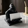 Cool Animal Statue Organizer 3D Printed Gorilla Business Card Holder, Phone Stand, Desktop Decorative Display Stand Figurine for Office Home