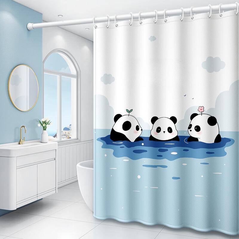 MDNG Summer Panda Shower Curtain