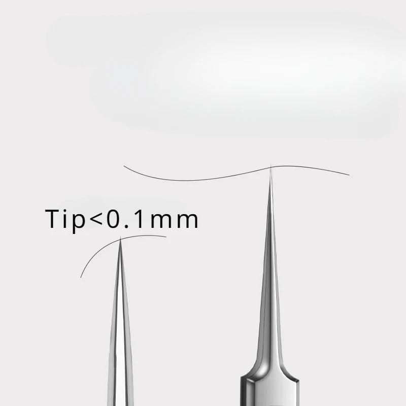 Pince à épiler ultra-fine pour boutons et points noirs, pince à épiler spéciale pour salon de beauté, outil d'aiguille pour grattage et fermeture d'artefact contre l'acné