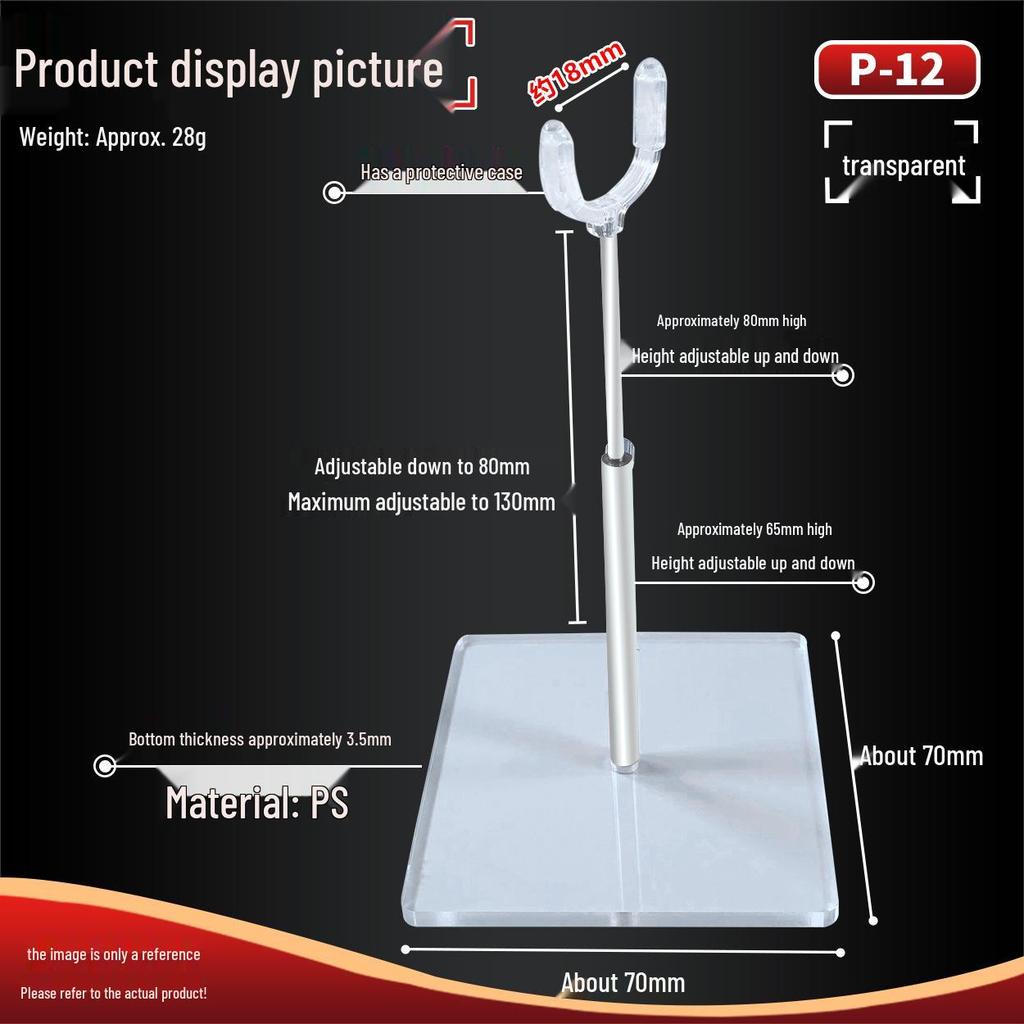 Adjustable BJD Doll Stand for 8 to 12-Point Dolls with Custom Makeup and Height Control