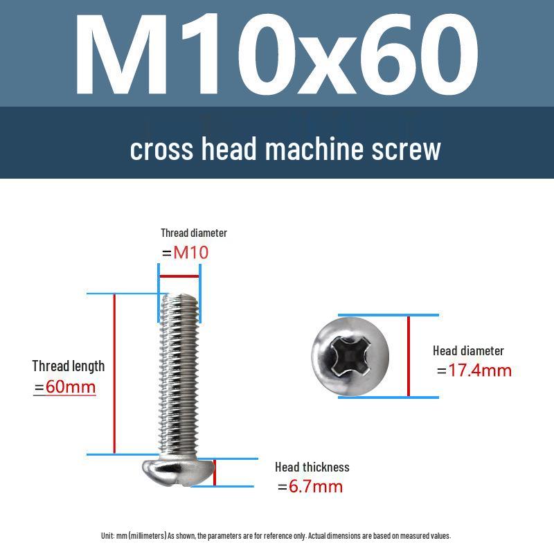 Yigu Direct 304 Edelstahl Kreuzschlitz Senkkopfschrauben M6-M10 Maschinengewinde