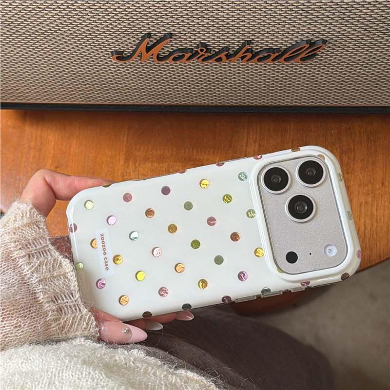 Bunte Koreanischer Stil Polka Dot Handyhülle für Apple iPhone 16 Pro/17 Pro Max