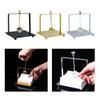 Simulated Gemstone Square Tissue Holder Metal Napkin Holder  For Restaurant Cafe Hotel