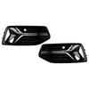 2PCS Front Bumper Fog Light Cover Grille Grill Fit A6 C8 2019-2023