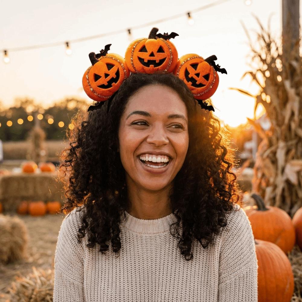 Dressing Up Props Halloween Headwear Creative Cartoon Hair Hoop Pumpkin Headband Costume Party