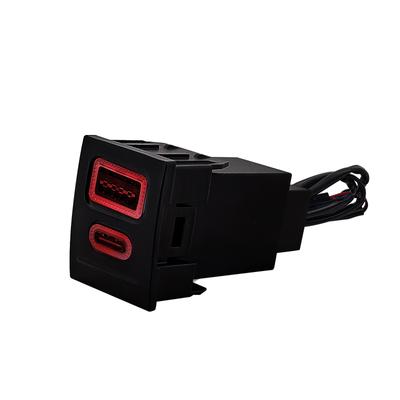 Dual QC3.0 + Type-C PD USB Car Charger Blank Push Button Switch Replacement for VW POLO 2004-2011 ( Direct Mount )