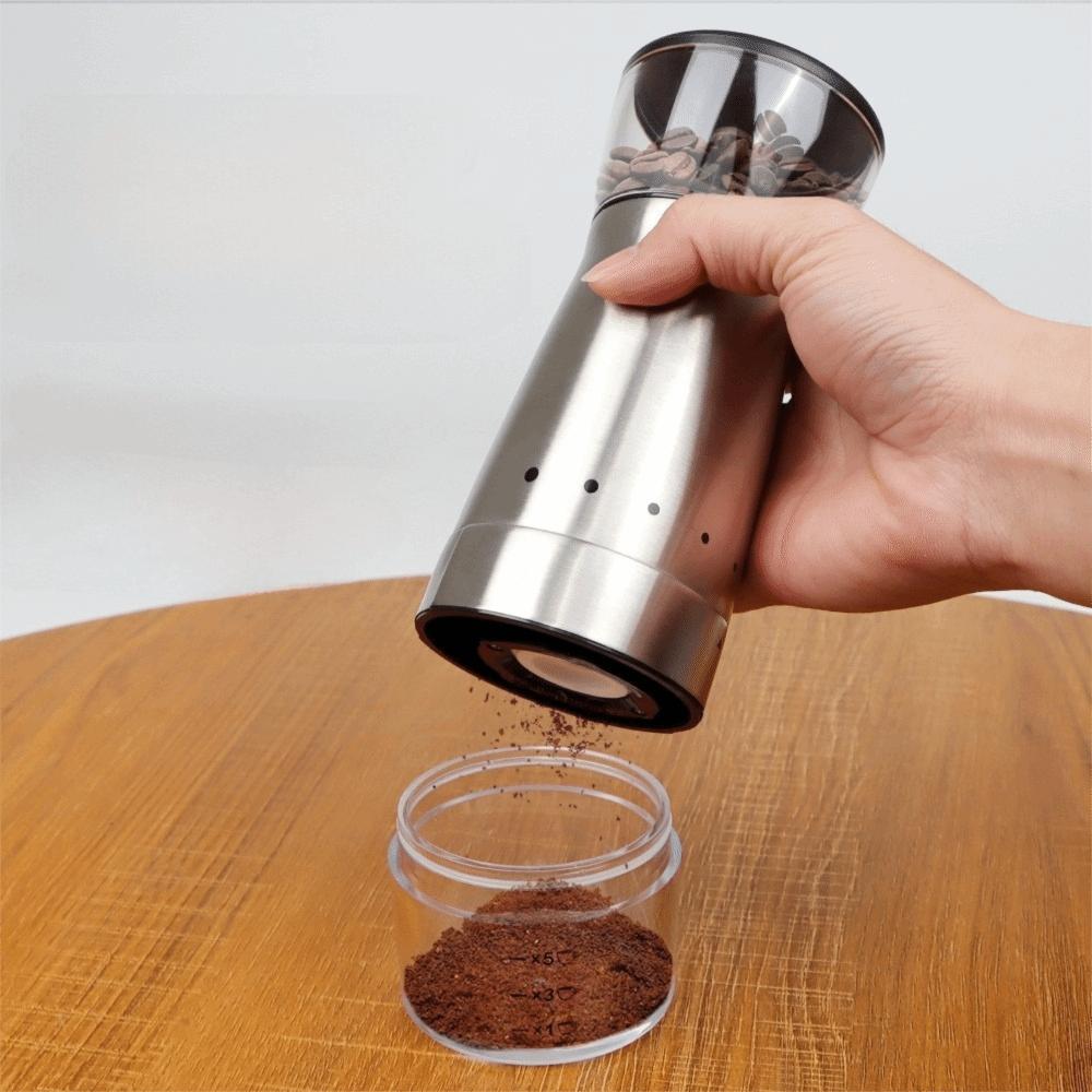 Adjustable Burr Portable Electric Coffee Grinder Automatic Coffee Bean Grinding Machine Home