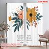 2pcs 2D Flat Printing Curtain Floral Hope Patient Prayer Polyester Without Electricity Party Decorations Perfect for Room