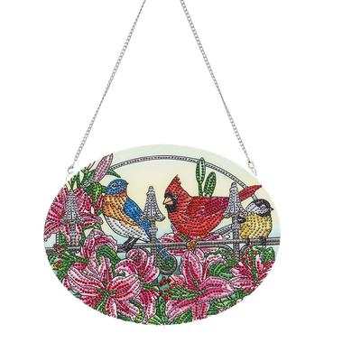 DIY Diamond Painting Beautiful Decorations For Home 5D Cardinal Bird Diamond Painting Hanging Sign