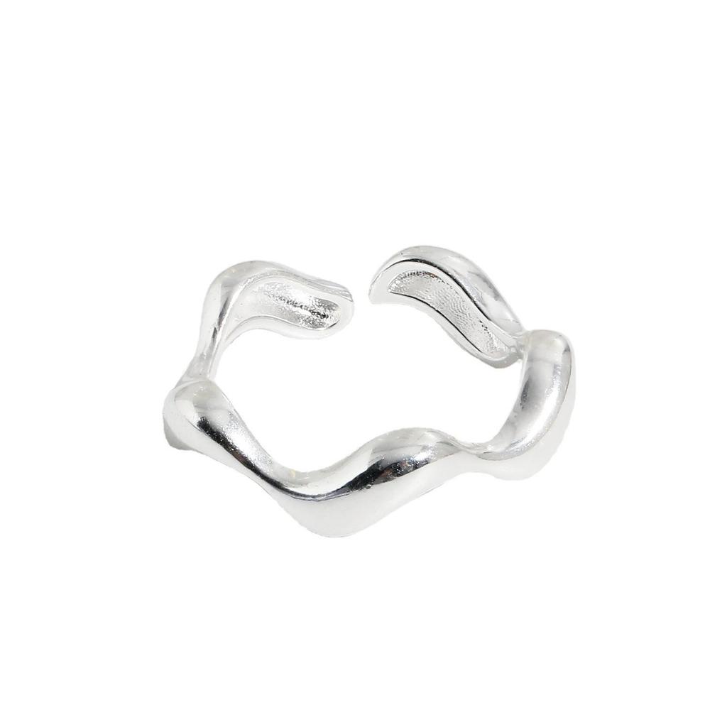 Fashionable Adjustable Wave Ring for Women – Trendy Open Design