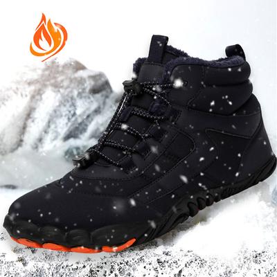 Fashion Shoes Men Snow Boots Outdoor Waterproof Plush Warm Cotton Shoes Men Trekking Hiking Shoes Anti-Slip Winter Ankle Boots Big Size