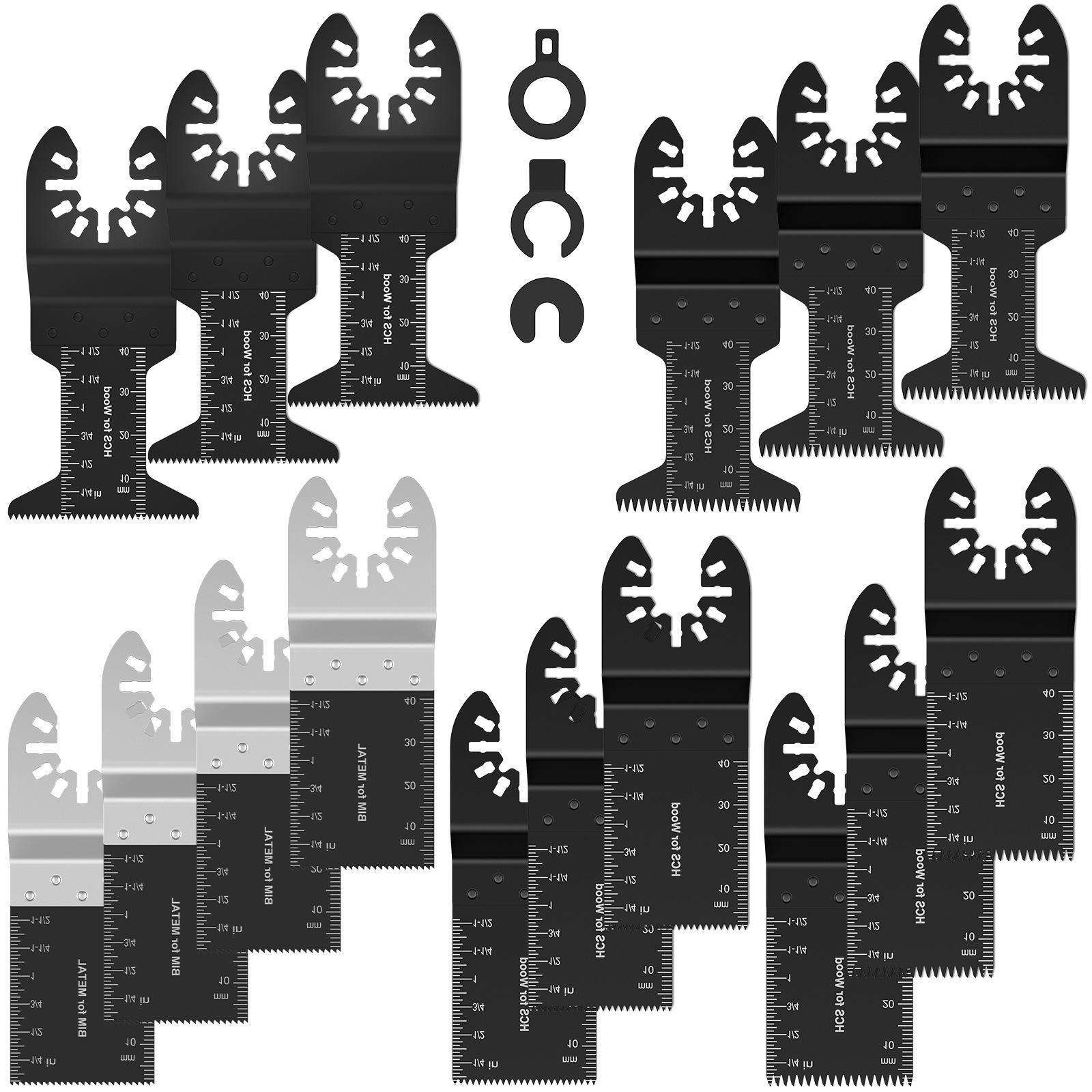 

16 шт осциллирующих пильных полотен Hcs биметаллические многофункциональные лезвия режущий инструмент глубина реза 40 мм для мягкого металла гипсокартона пластика