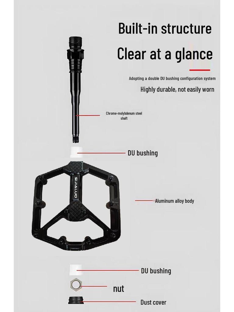 SJL Aluminiumlegering Mountainbike Lagerpedaler - Plattforms Cykeltillbehör