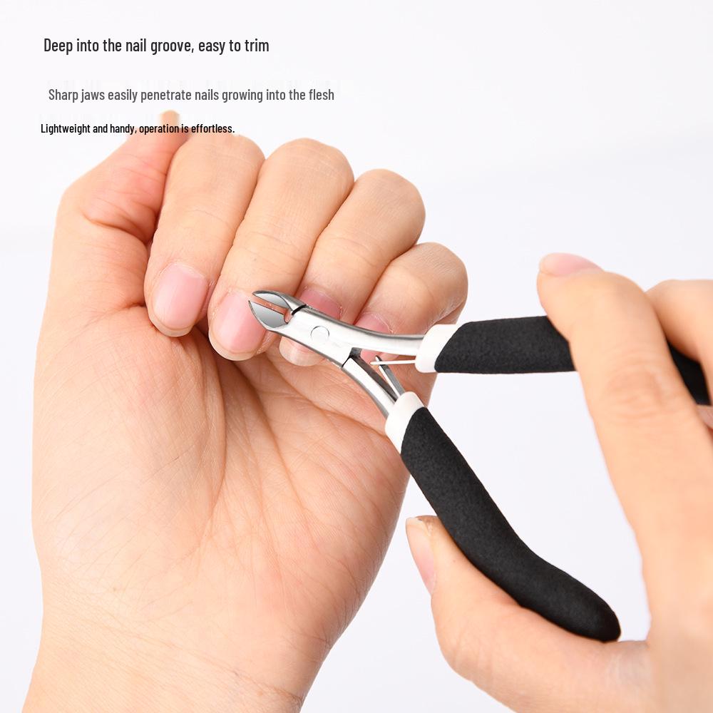 

Stainless Steel Dead Skin Scissors for Manicures: Eagle Beak Pliers with Double Fork Handle and Rubber Sleeve for Removing Hangnails and Calluses.