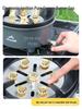 Seven Star Portable Windproof Gas Camping Stove - Split Design with Card-Type Ignition
