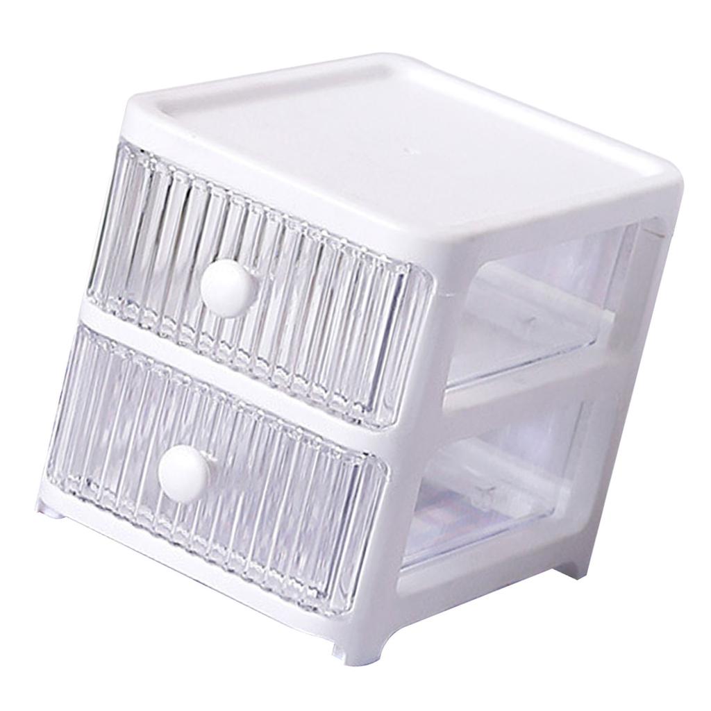Scatola portaoggetti da scrivania con cassetti multistrato trasparente multifunzionale impilabile organizer da scrivania per casa camera da letto