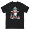 Australian Shepherd Dog Snowboarding Fun Snowboard Design T-Shirt