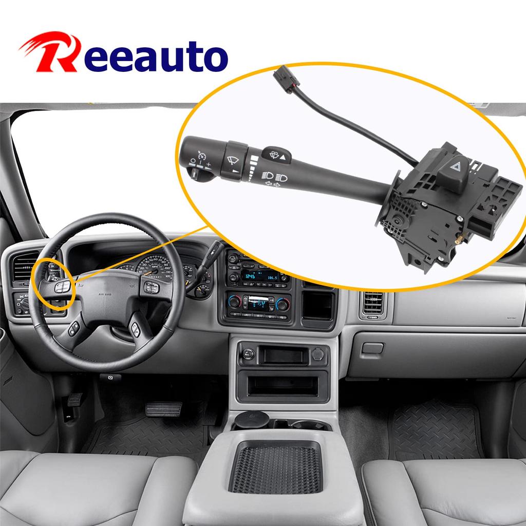 Multi-Function Combination Turn Signal Switch Compatible With 2002-2009 Trailblazer Escalade Envoy, 03-06 Silverado Tahoe Sierra Yukon, Replaces#