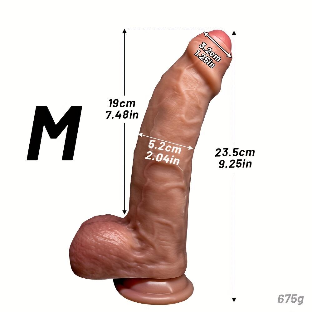 Dildo – 10.6 Inch Realistic Curved Penis, Soft Liquid Silicone, Thick Veined Texture, G-Spot Stimulator, Lifelike Big Dildo for Men & Women
