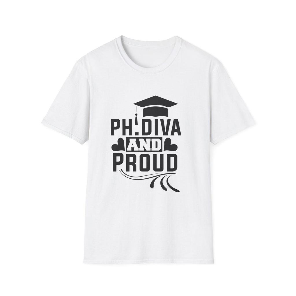 PhDiva and Proud T-Shirt | Doctorate Graduation Gift | Academic Pride Tee | Scholar Diva Shirt