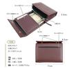 [Dom Teporna] Bi-fold Wallet for Men, Leather, Cowhide, Large Capacity, L-shaped Zipper, Small Wallet, Mini Wallet, Compact, Brown
