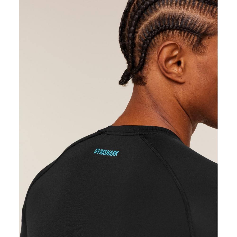 Gymshark ElemenT Baselayer T shirT Black Brand Blue A2b4c Bc8k