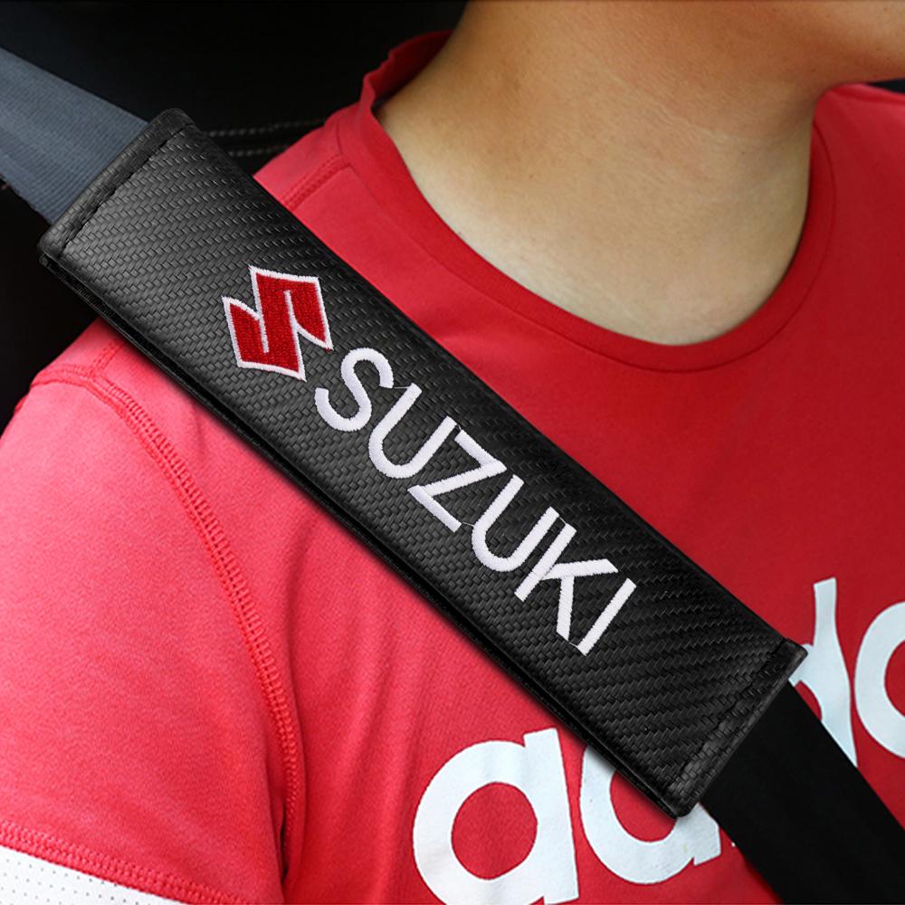 1/2pcs Seat Belt Covers Auto Seat Shoulder Guard Pad For Suzuki Samurai Ltz 400 Vitara Gsr 600 SX4 Jimny Escudo Swift Strom Alto
