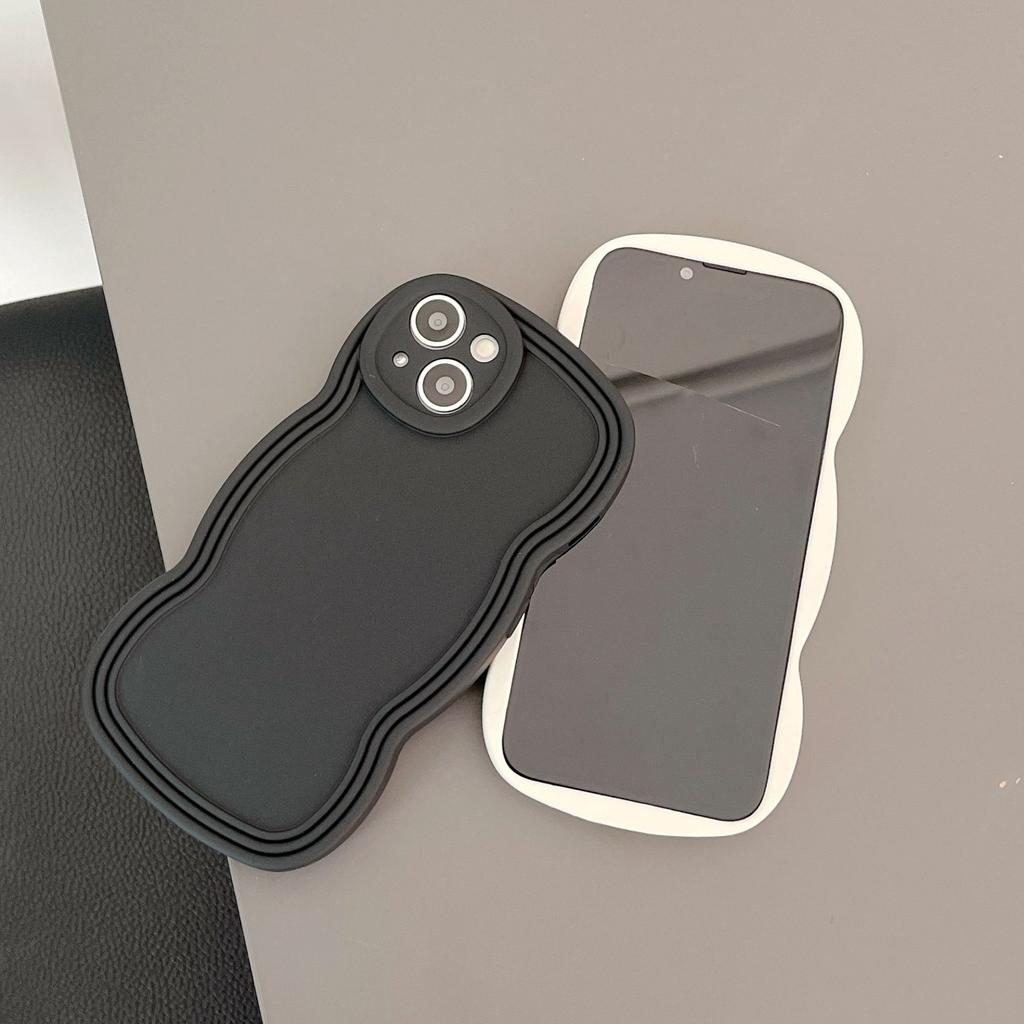 Ins Nische Wellenrand Kompatibel mit iPhone 16/17 Pro Max Apple 14/15 Handyhülle Neue Weiche Hülle