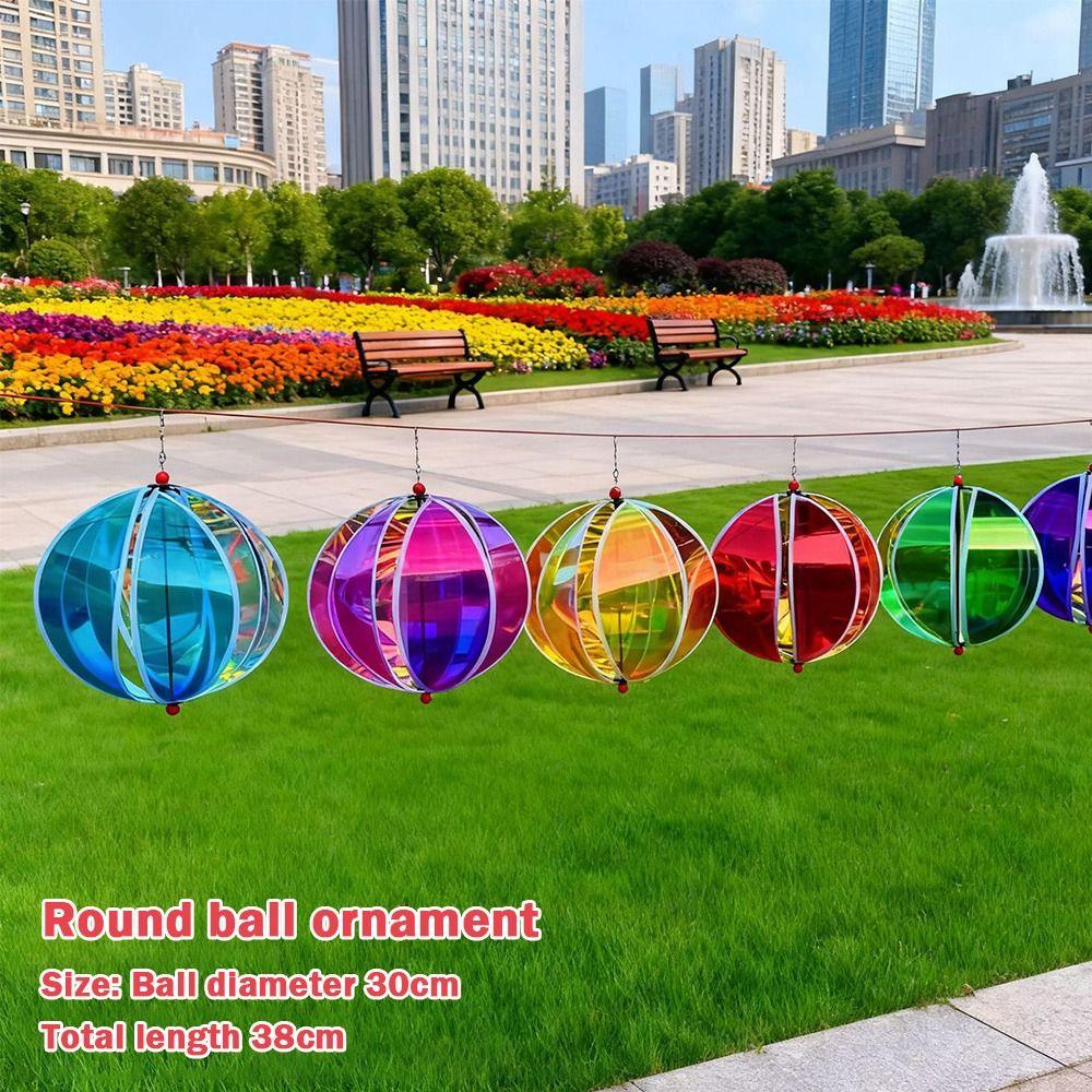 Bright Film Hot Air Balloon Wind Spinner Colorful Design Fantasy Style Hanging Wind Twister Hanging Type Plastic Material
