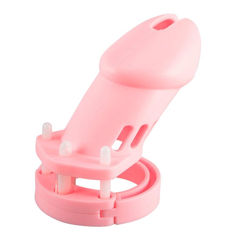 MoDi 5 Size Soft Male Chastity Cage Device Cock Cage with Rings Erotics Urethral Brass Lock Locking Sex Toys for Men Adults