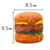Plyšová hračka pro psy s hamburgerem, oranžová, 1ks