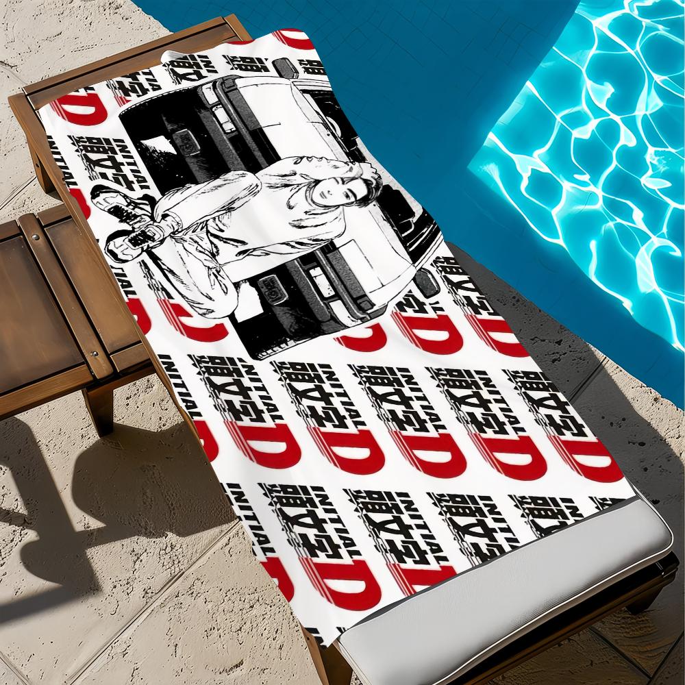 I-Initial anime Towel Gift For Travel Gym Sauna Travel Spa Shower Camping Quick Dry Sports D-d Beach Towels Soft Pool
