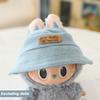 For 17cm Doll Clothes Fashion Bucket Hat Overalls Doll Clothes Color Match Hoodies Dolls Accessories Cute Decoration Little Clothes