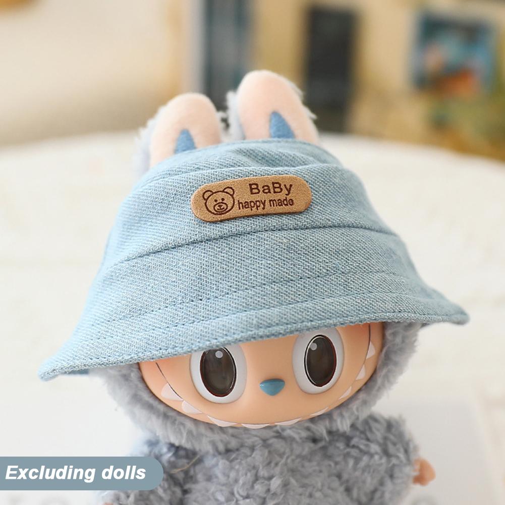 For 17cm Doll Clothes Fashion Bucket Hat Overalls Doll Clothes Color Match Hoodies Dolls Accessories Cute Decoration Little Clothes