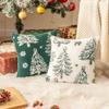 Christmas Tree Christmas Chenille Pillowcase INS Style Cushion Cover Throw Pillowcover  Sofa/Bed