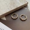 925 Sterling Silver Korean Light Luxury Pearl Hoop Earrings for Women Temperament Wedding Party Jewelry Accessories