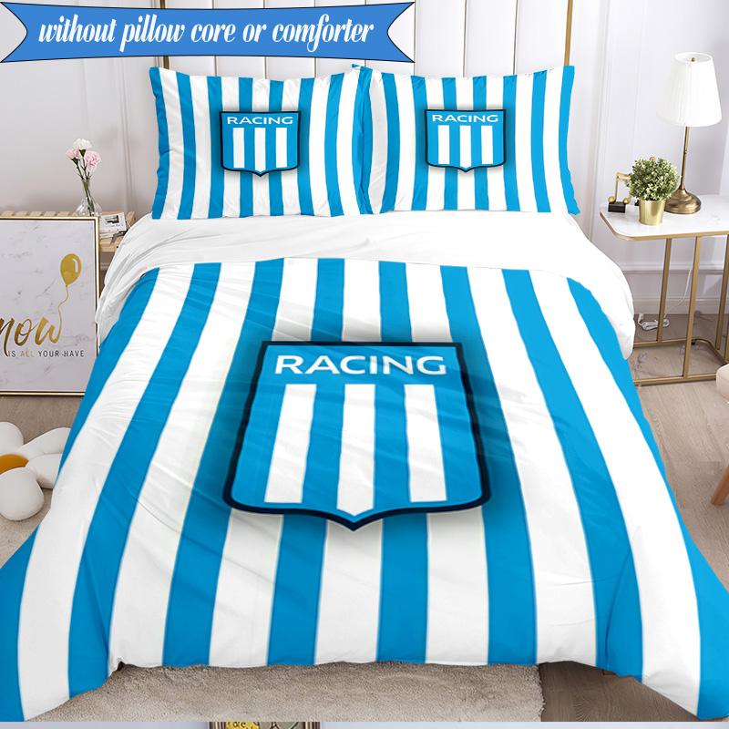 Racing Team Emblem 3pcs Bedding,Including 1pc Duvet Cover And 2pcs Pillowcases Perfect for Christmas,Ideal for Bedroom, Dormitory
