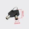 16-30mm Length Drawer Lock 2 Keys Included Locking Plate Cabinet Lock Metal Body Mechanical Tongue Distribution Box Lock