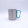Camping Stainless Steel Carabiner Coffee Cup - Portable, Double-Layer, Available In Large and Small Sizes for Outdoor Sports