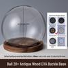 Eternal Flower Glass Dome Ornament: Doll Blind Box Figure, Anti-shedding Antique Base, Dustproof EVA Buckle
