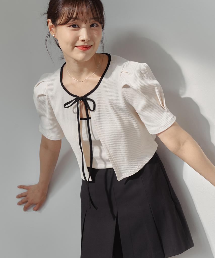 Bum Summer Pleated Mini Skirt Pants_Black