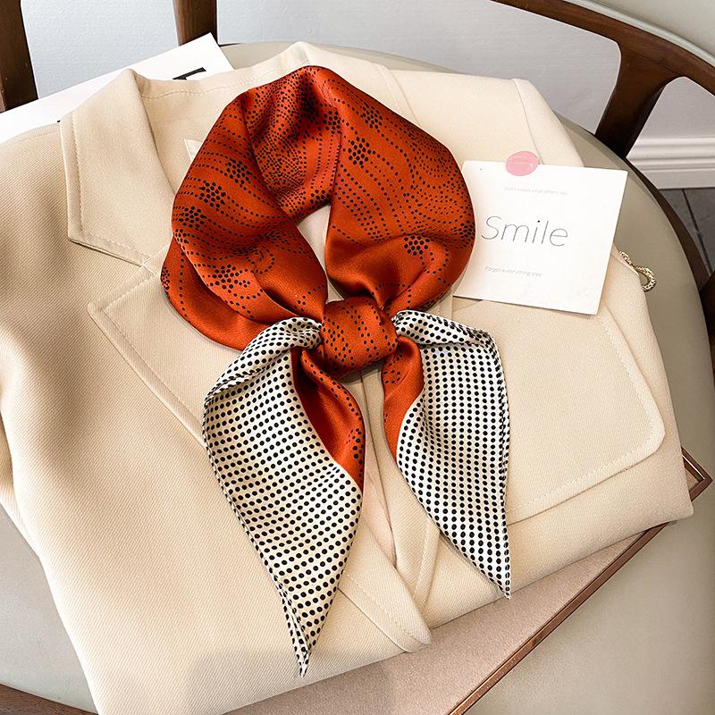 

2204 Новый модный маленький квадратный шарф для тепла весной и осенью, солнцезащитный крем, шаль, шарф двойного назначения, профессиональный шарф, платок на голову 70*70cm