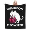 DnD Meowster Blanket Fleece All Season Dungeon Master Cat Breathable Super Warm Throw Blanket for Sofa Travel Quilt
