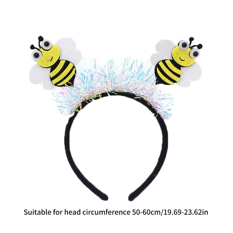 Cartoon Insektenform Haarband Frauen Karneval Party Fotografie Lametta Haarband Insektenform Gesicht waschen Stirnbänder